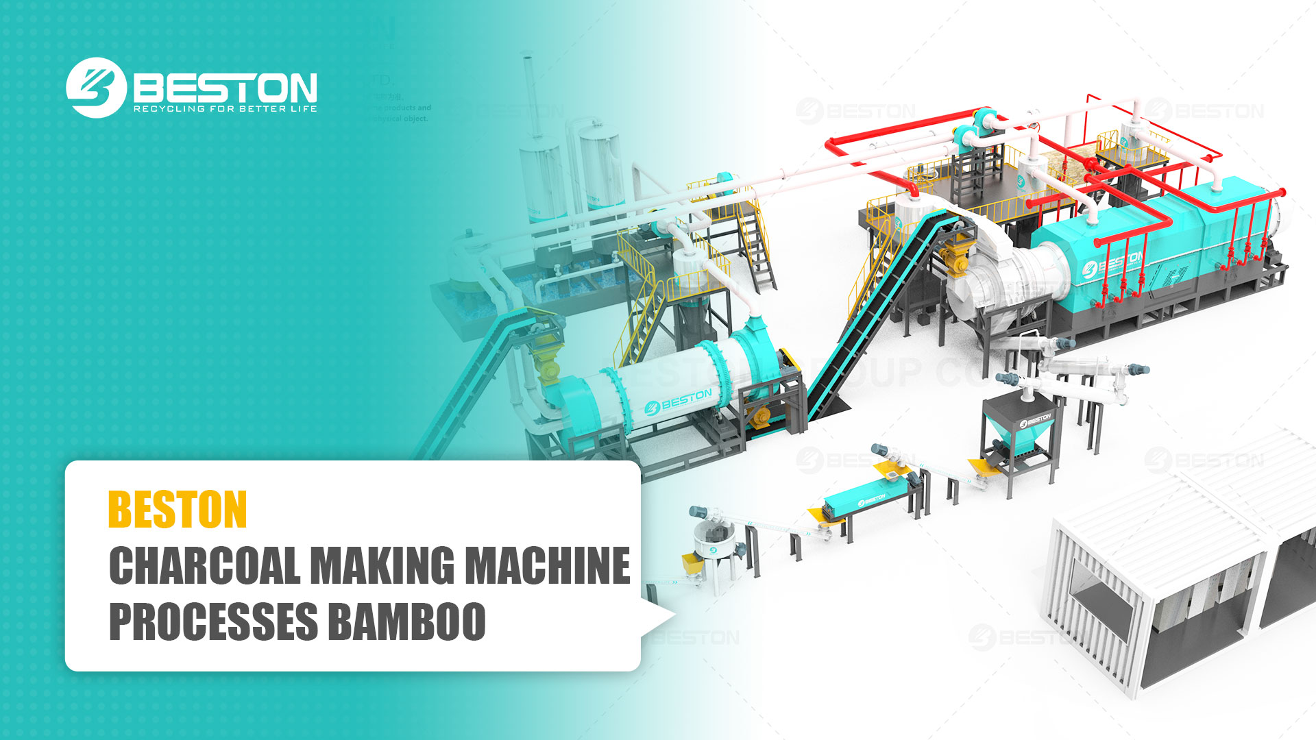 Beston Charcoal Making Machine to Process Bamboo